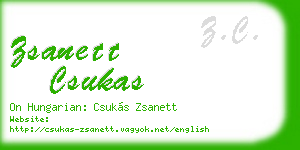 zsanett csukas business card