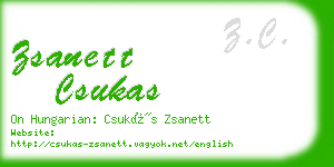 zsanett csukas business card